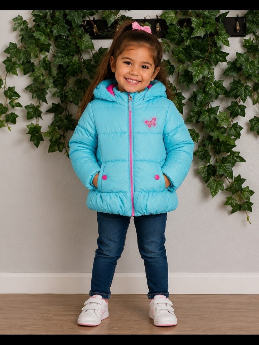 TOUGHSKINS Girls Puffer Jacket 4T